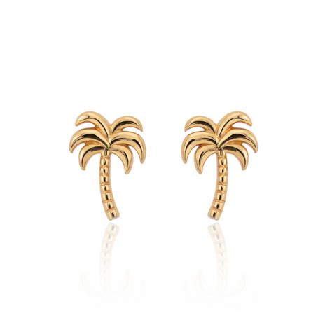 sterling silver palm tree earrings